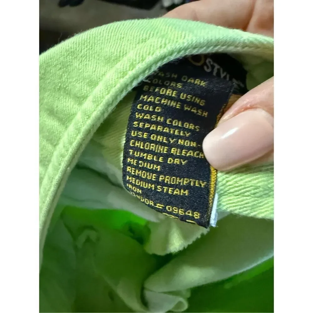 Vintage Y2K MetroStyle Stretch Womens Lime Green Lowrise Bootcut Jeans Size 6T